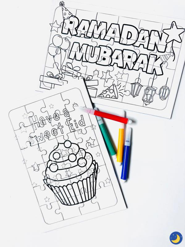Color Your Own Ramadan or Eid Puzzle