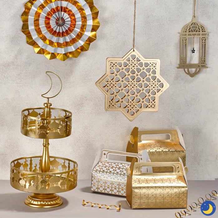 Gold Gift Favor Boxes - Set of 6-Decorations-Eid Party Co-Crescent Moon Store