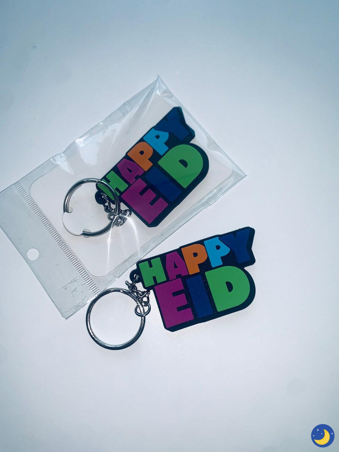 Happy Eid Keychain-Crafts-Little Muslim Craft Corner-Crescent Moon Store