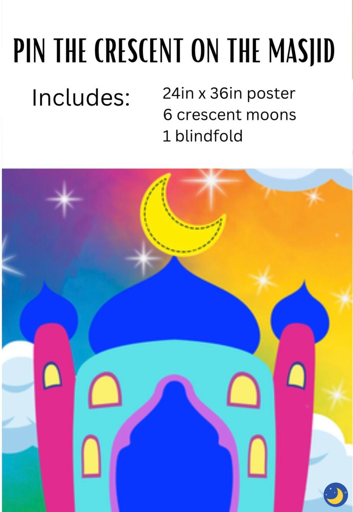 Pin the Crescent on the Masjid-Crafts-Little Muslim Craft Corner-Crescent Moon Store