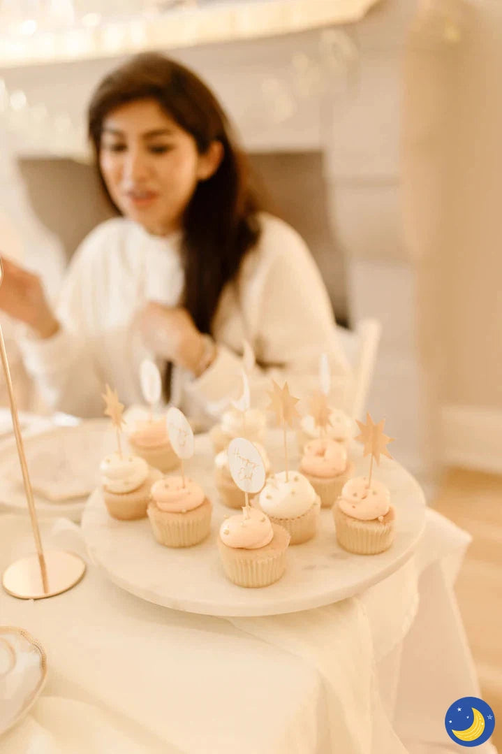Minimal Cupcake Dessert Toppers (Set of 24)-Stationary-Amasi Decor-Eid-Crescent Moon Store