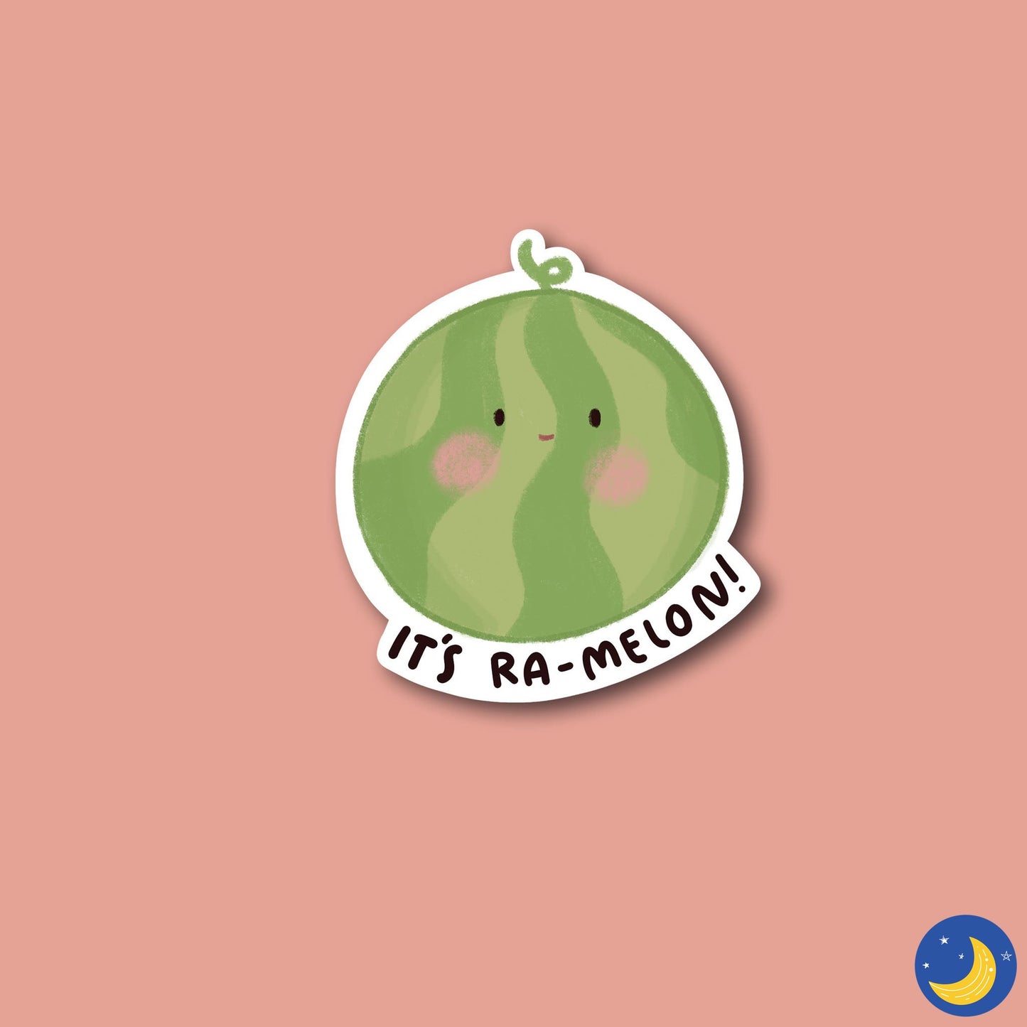"It's Ra-Melon" Sticker-Stationary-I Dot Doodle-Crescent Moon Store