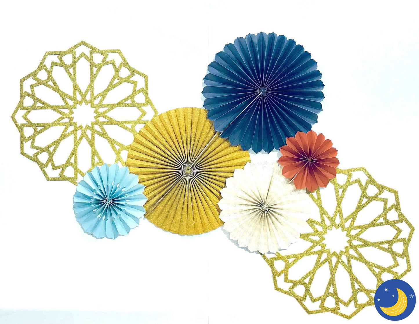 Marrakesh Fan Scalloped Set of 5-Decorations-Eid Creations-Crescent Moon Store