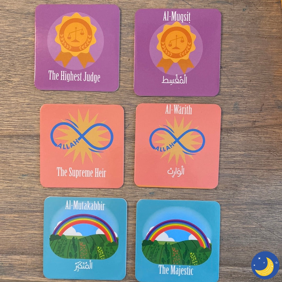 Names of Allah 3: A Memory Matching Game-Islamic Books-Zair Zabr Play-Crescent Moon Store