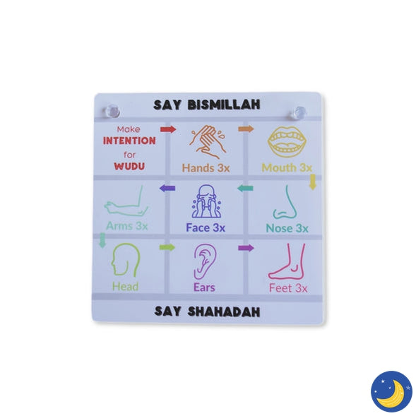 My Wudu Mini Chart-Islamic Books-Shop Sujood-Crescent Moon Store