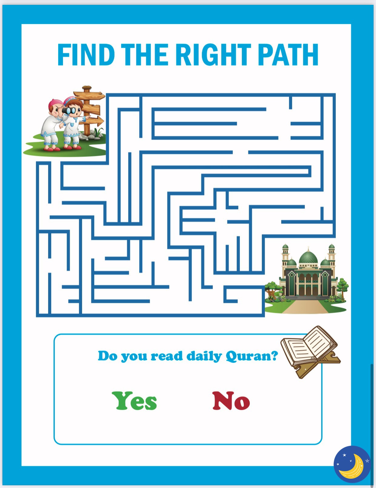 FREE Muslim Printable Worksheets-Crescent Moon Store-Crescent Moon Store