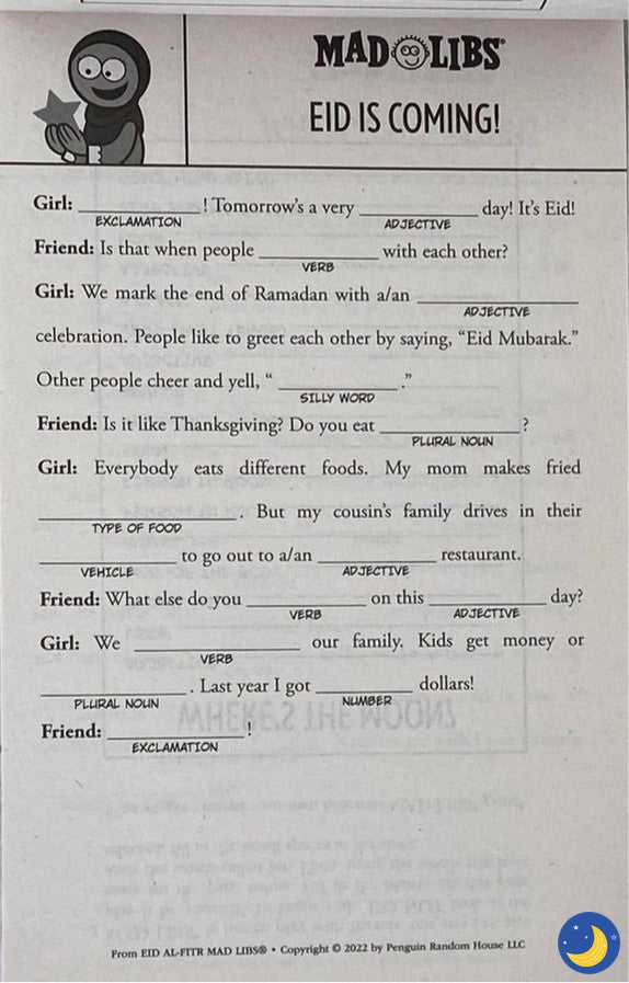 Eid al-Fitr Mad Libs-Print Books-Penguin Random House-Crescent Moon Store