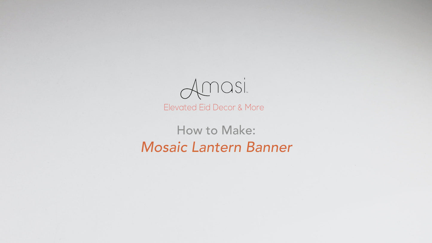 Mosaic Lantern DIY Banner Party Pack