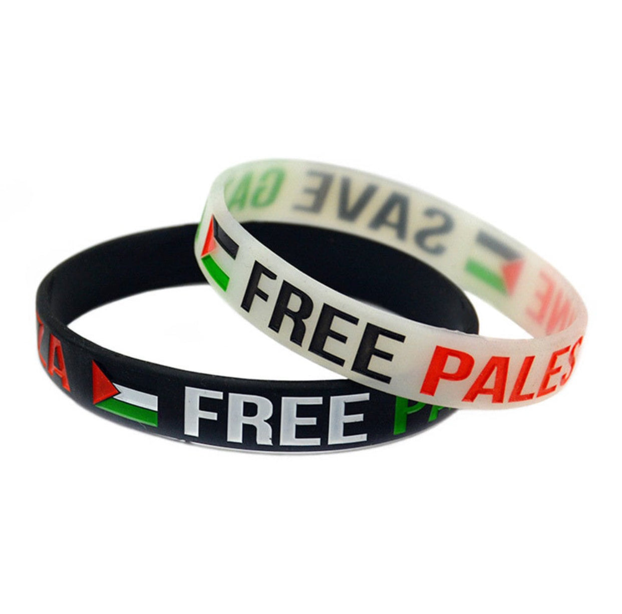 Free Palestine Wristbands-Crescent Moon Store-Black-1-Crescent Moon Store