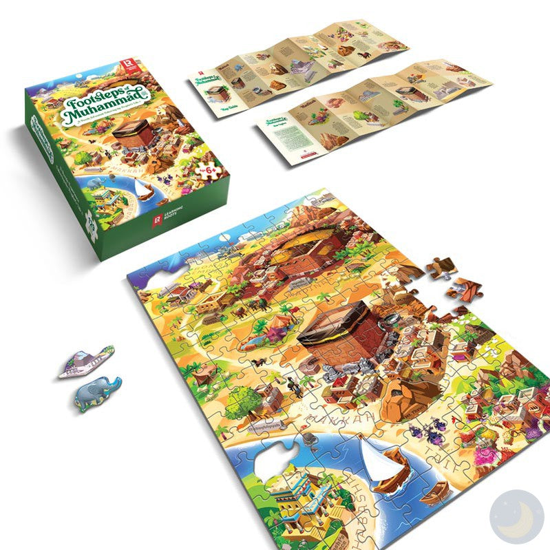 Footsteps of Muhammad (Floor Puzzle)-Toys & Games-Learning Roots-Crescent Moon Store