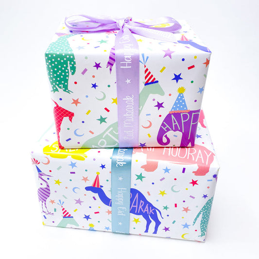 Gift Wrapping Paper-Wrapping Paper-Mubarak Paper Co-Party Animals-Crescent Moon Store