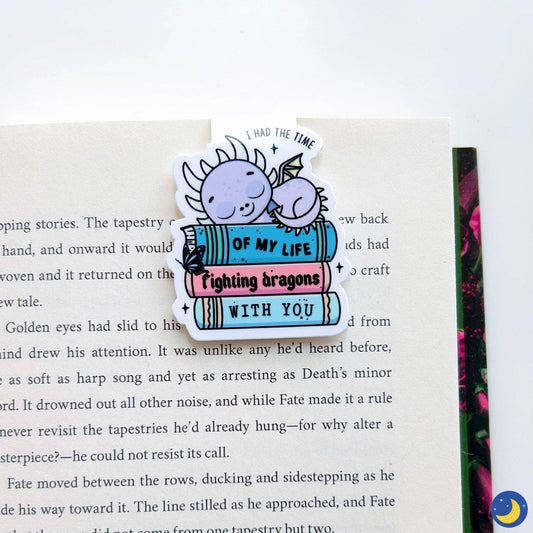 Fighting Dragons Magnetic Bookmark