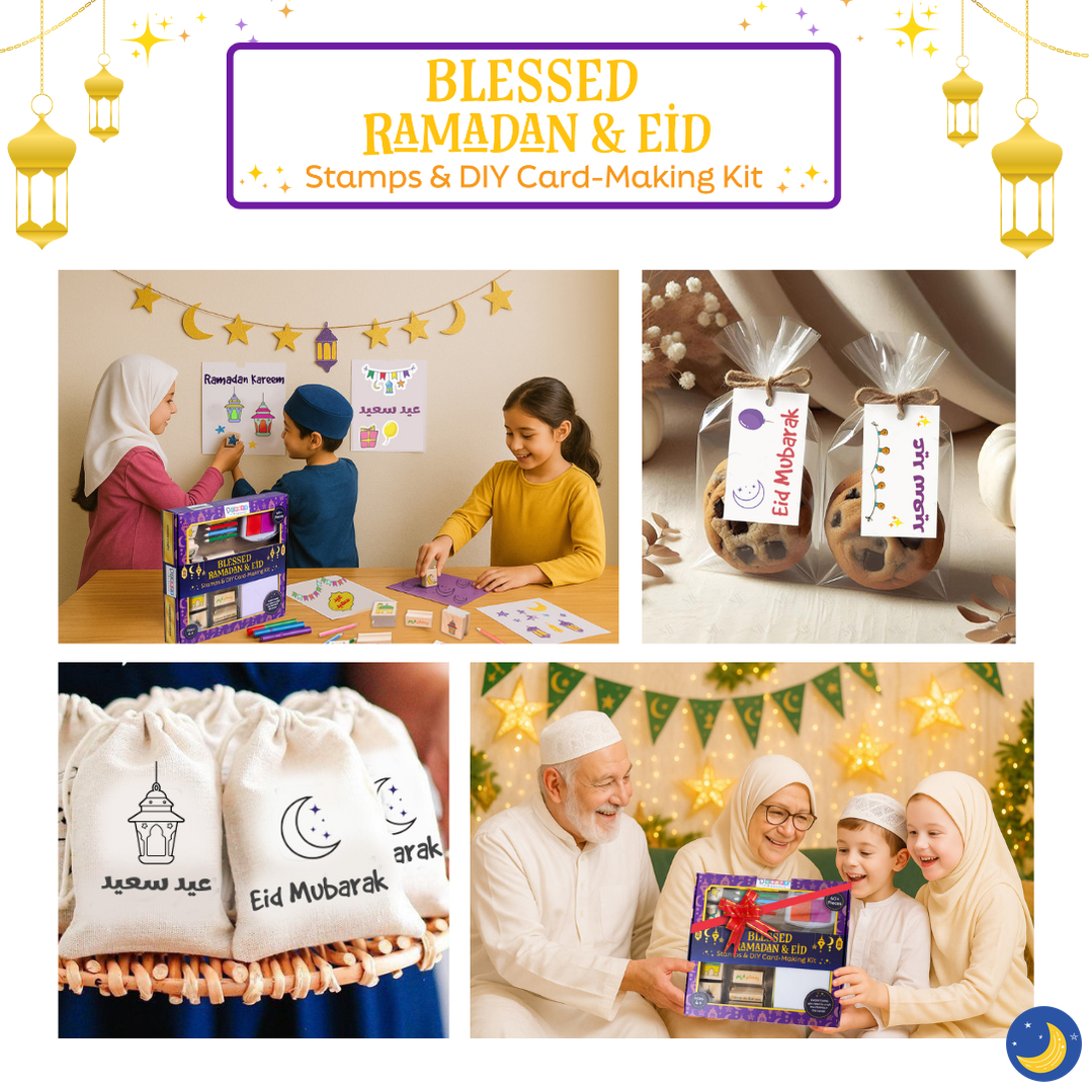 BLESSED RAMADAN & EID - Wooden stamps & DIY Card Making Kit