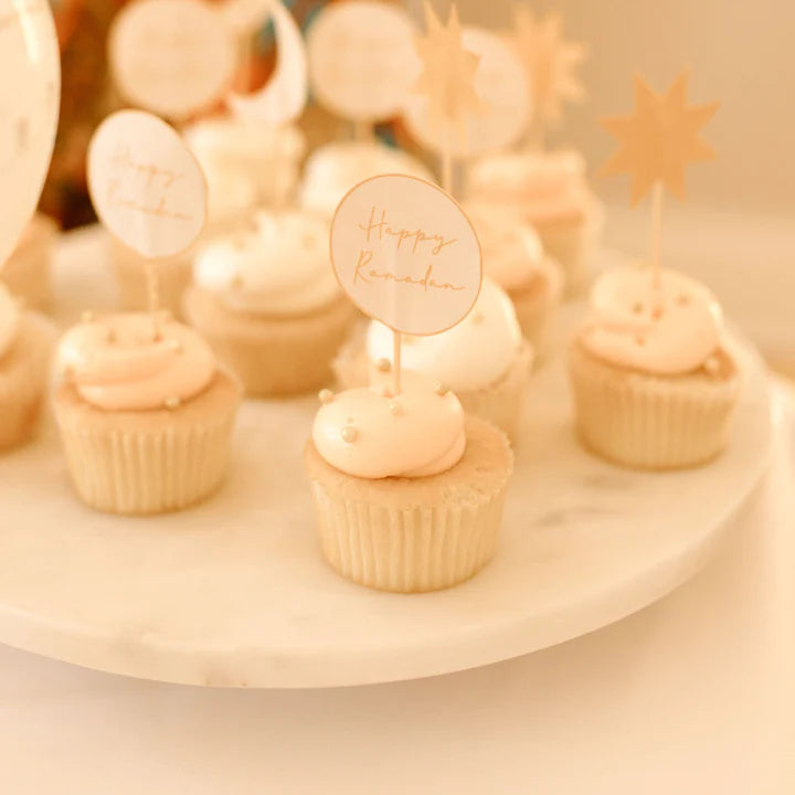 Minimal Cupcake Dessert Toppers (Set of 24)