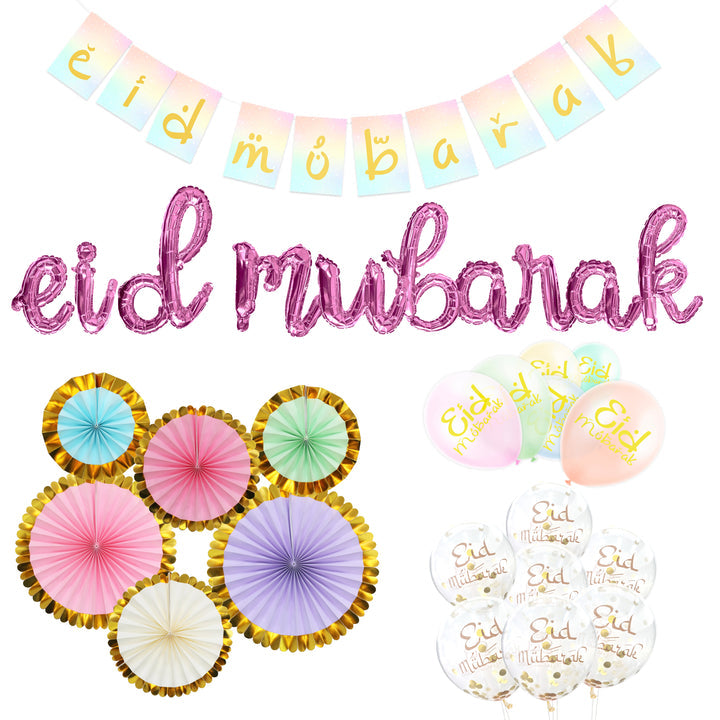 Eid Mubarak Decoration Bundle - Pastel