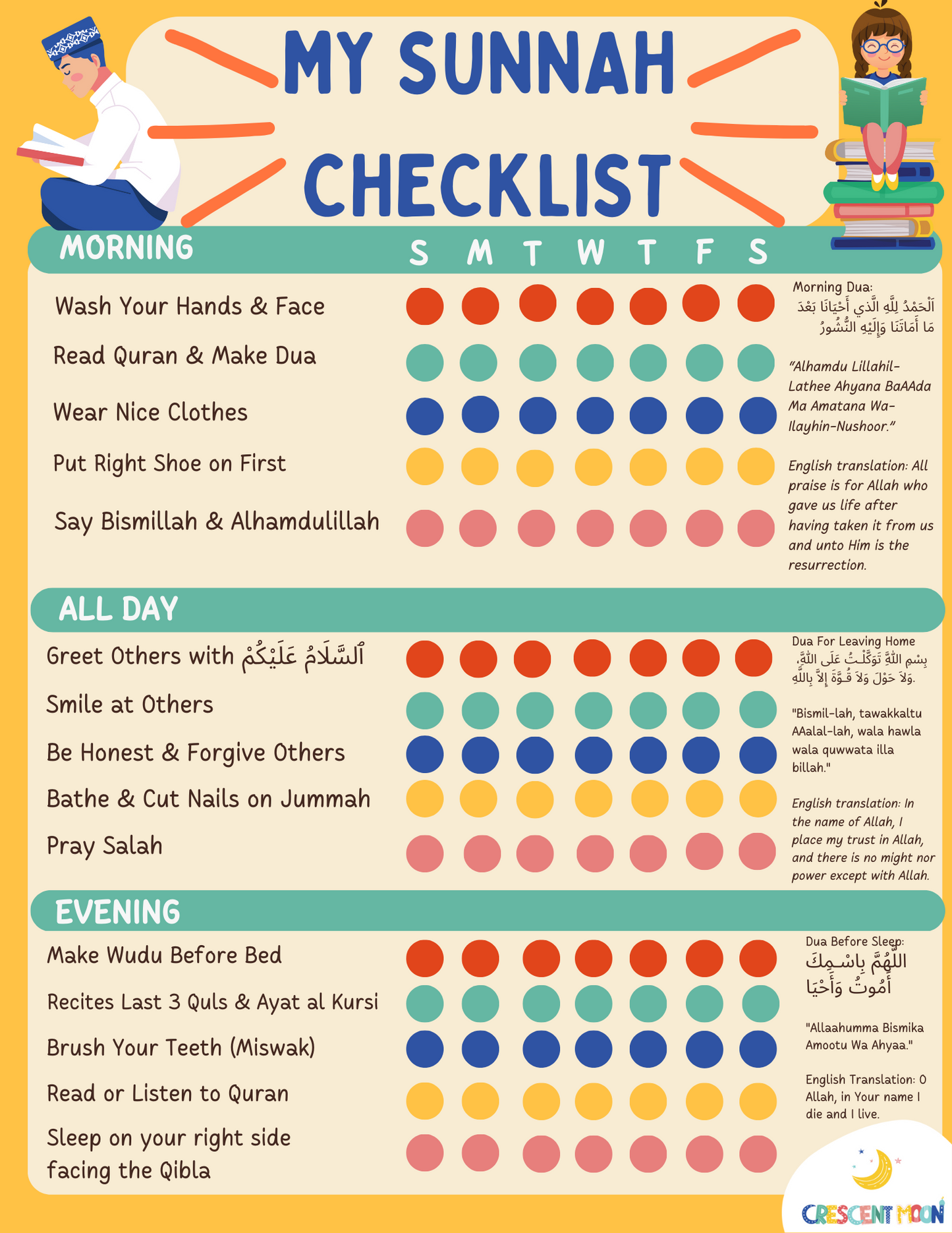 FREE Sunnah Checklist for Kids