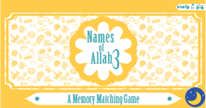 Names of Allah 3: A Memory Matching Game-Islamic Books-Zair Zabr Play-Crescent Moon Store