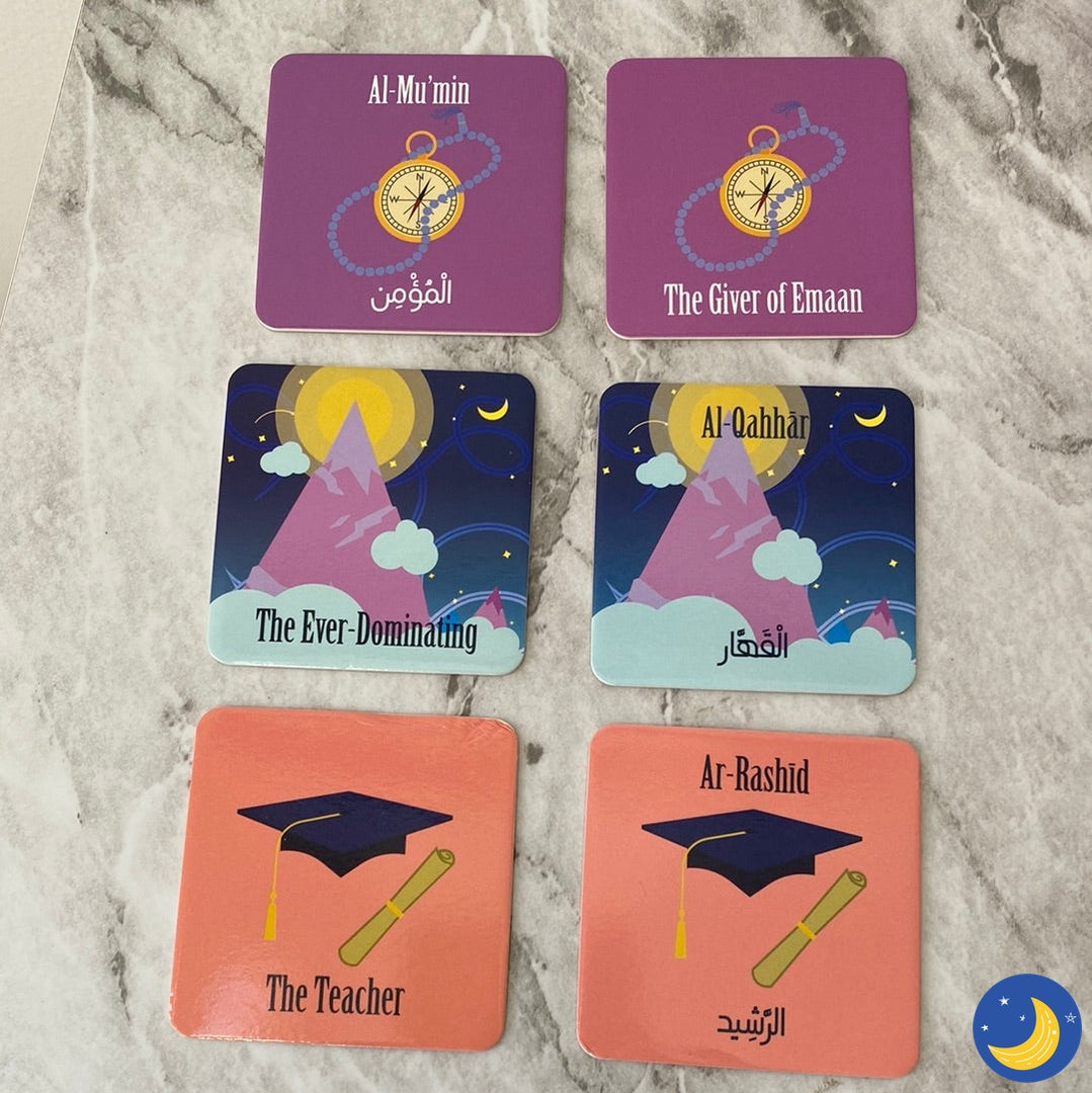 Names of Allah 4: A Memory Matching Game-Islamic Books-Zair Zabr Play-Crescent Moon Store