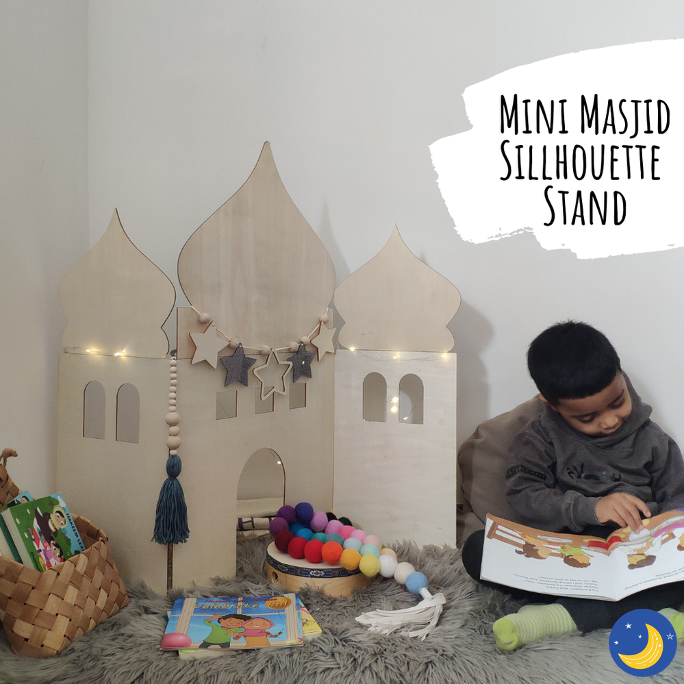 Mini Masjid Silhouette Stand-Home Decor-My 1st Masjid-Crescent Moon Store