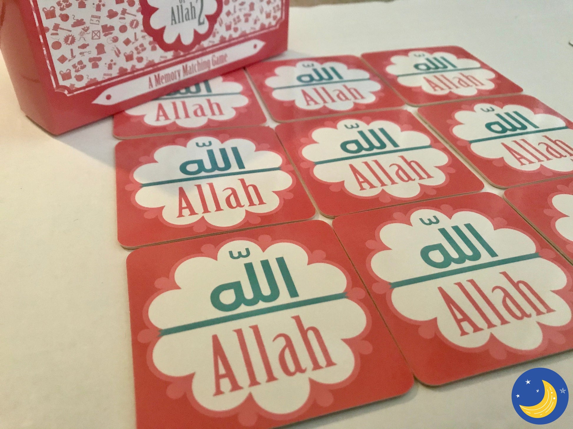 Names Of Allah Memory Matching Game - Cards | Crescent Moon Store
